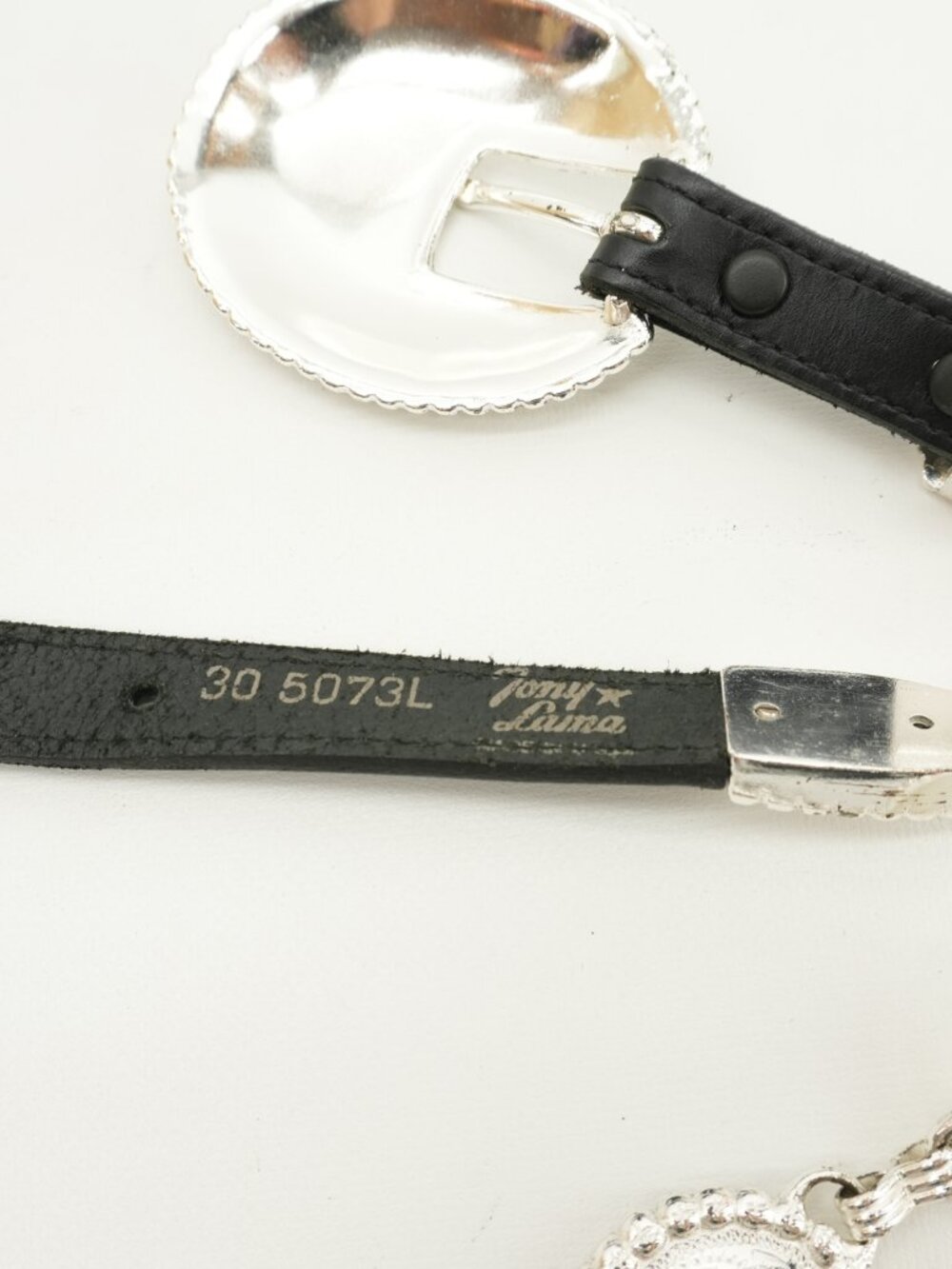 Concho Belt Vintage Tony Lama Leather Southwestern American Western Belt - Picture 3 of 16
